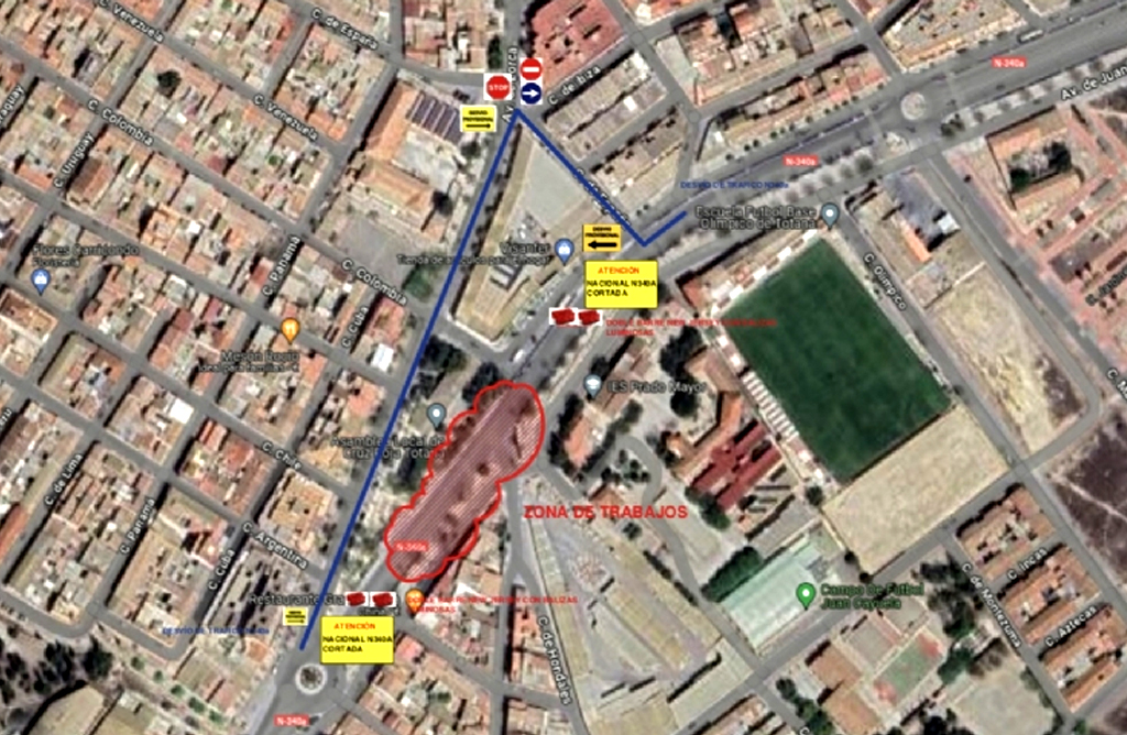 Se corta el tráfico en un tramo de la avenida Juan Carlos I hasta el mes de septiembre